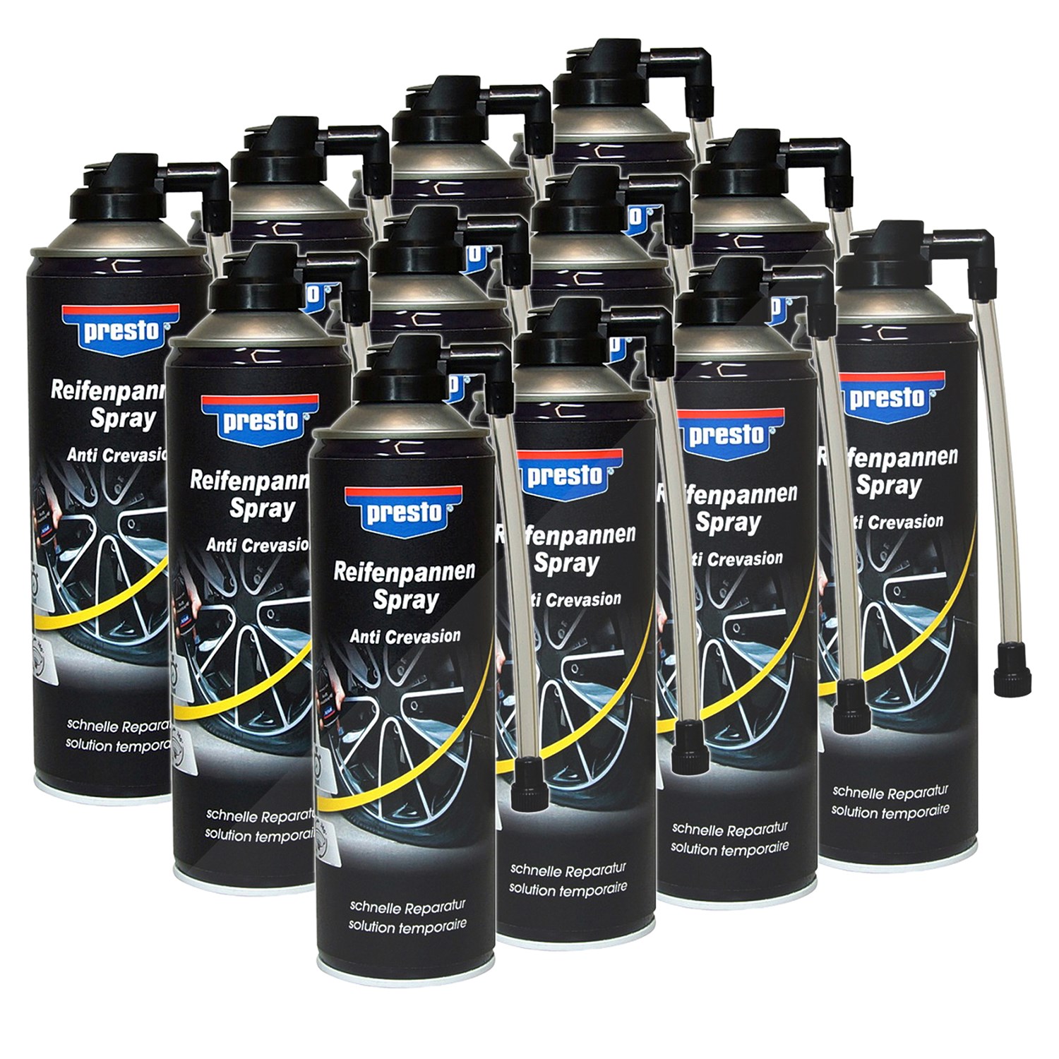 Presto 12x 500ml Reifenpannenspray [Hersteller-Nr. 383298]