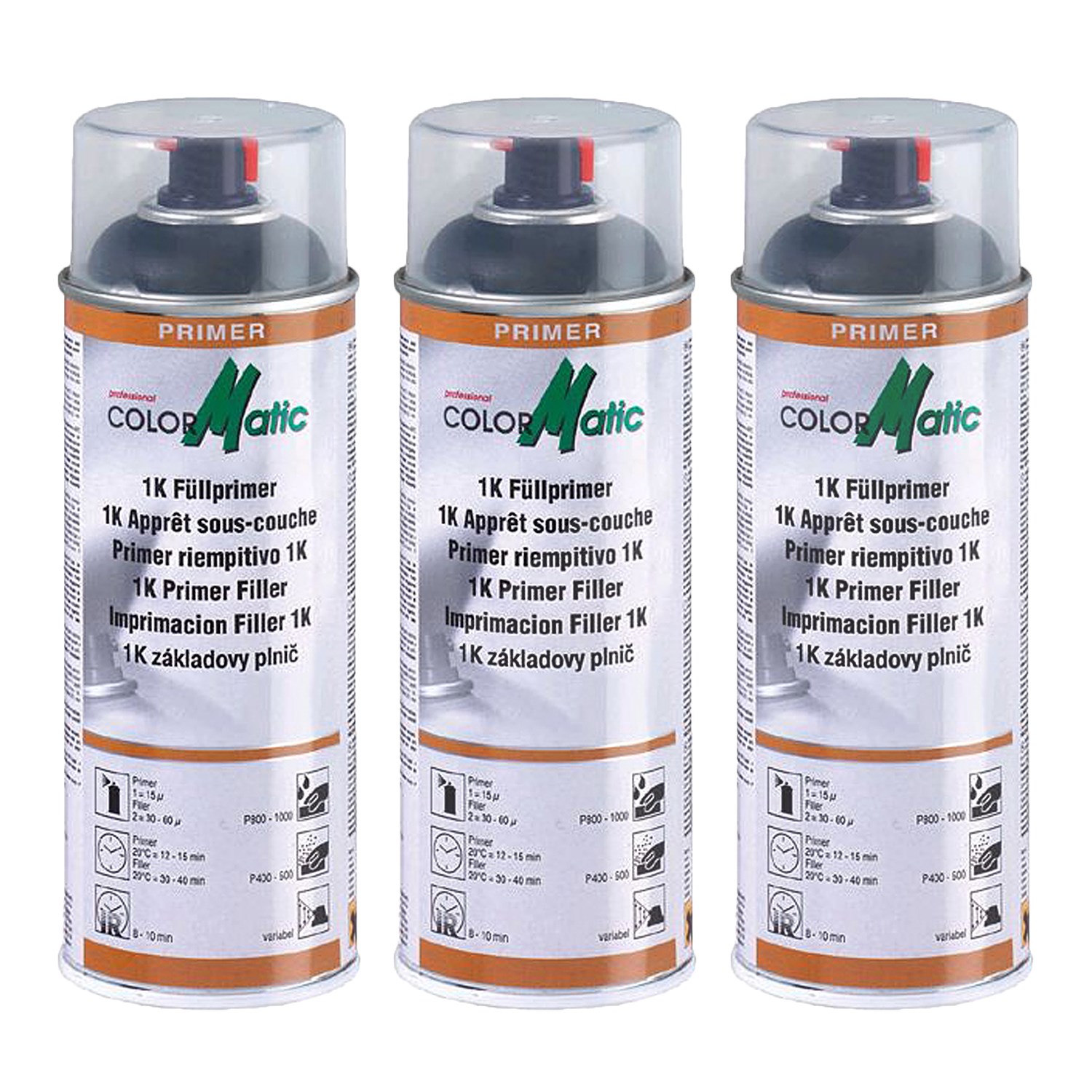 Colormatic 3x 400ml 1K Füllprimer (HG1 - HG8) [Hersteller-Nr. 856525]