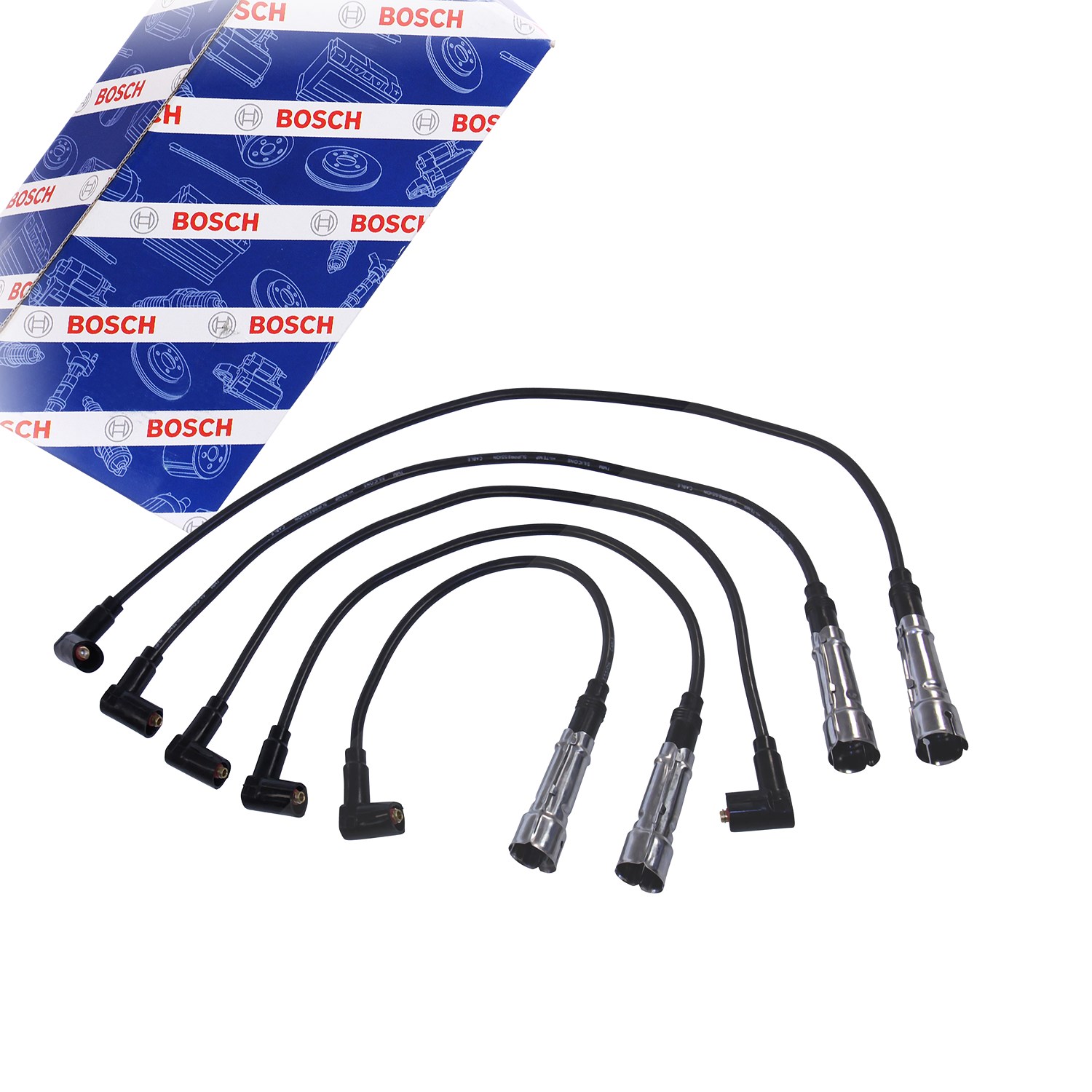 Bosch Zündleitungssatz 5-teilig [Hersteller-Nr. 0986356343] für VW, Seat