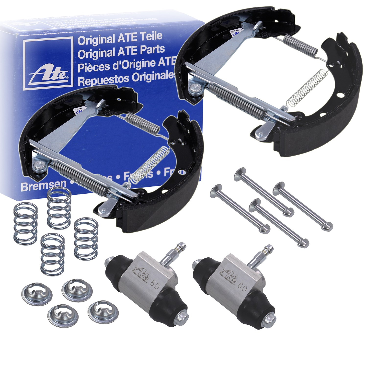 Ate Bremsbackensatz TopKit komplet vormontiert [Hersteller-Nr. 03.0520-4219.3] für Skoda, VW, Audi