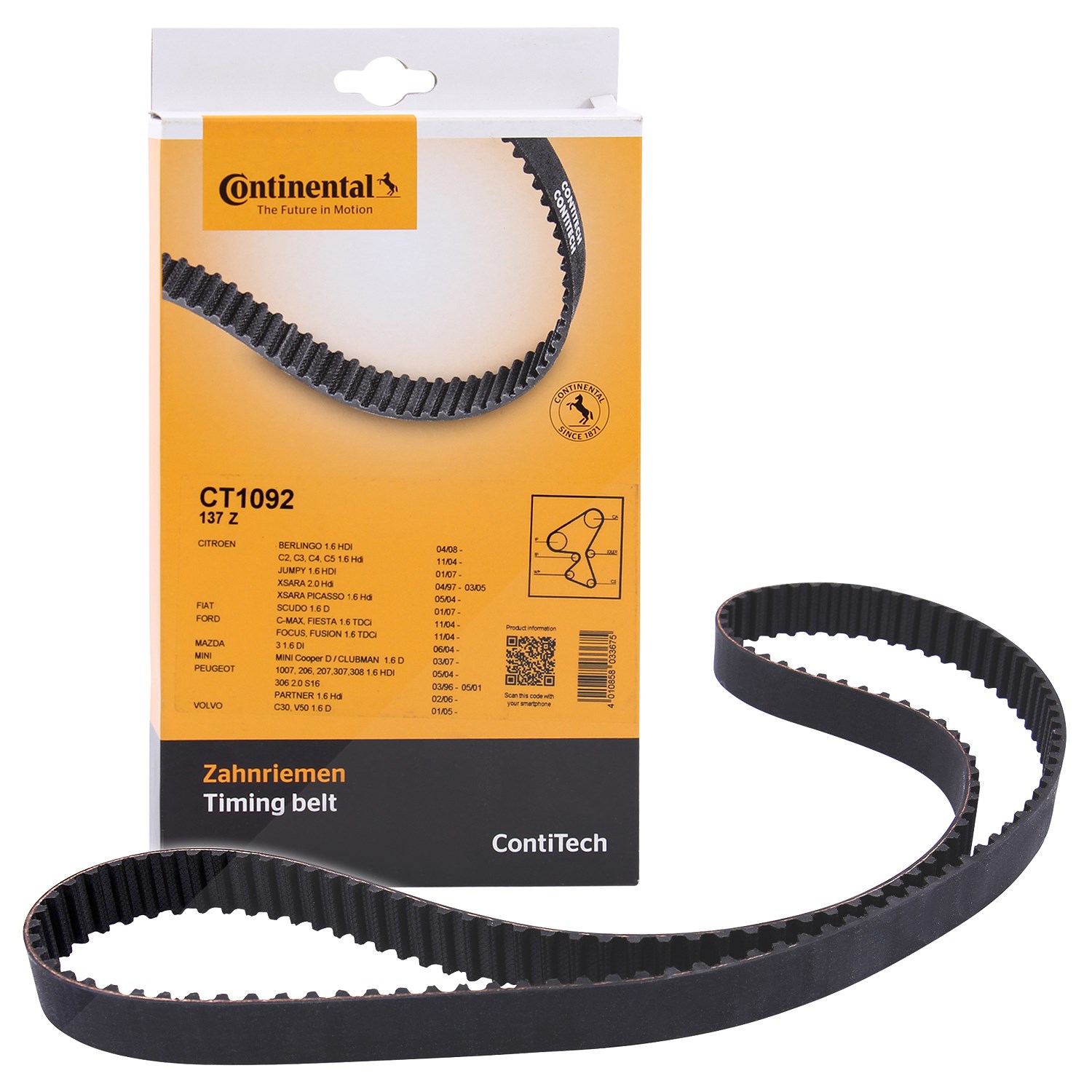 Continental Ctam Zahnriemen [Hersteller-Nr. CT1092] für Suzuki, Citroën, Volvo, Fiat, Mini, Mazda, Peugeot, Ford