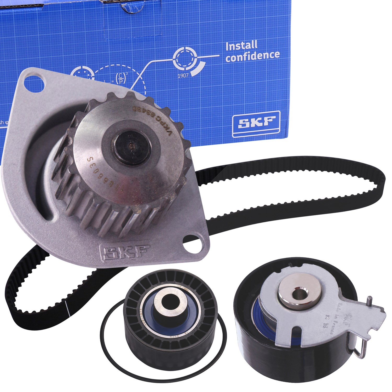 Skf Wasserpumpe + Zahnriemensatz [Hersteller-Nr. VKMC03256] für Peugeot, Citroën