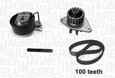 Magneti Marelli Wasserpumpe + Zahnriemensatz [Hersteller-Nr. 341405320001] für Citroën, Peugeot