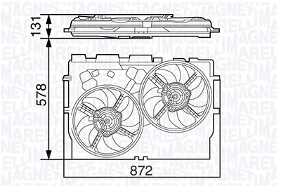 Magneti Marelli Lüfter, Motorkühlung [Hersteller-Nr. 069422583010] für Fiat