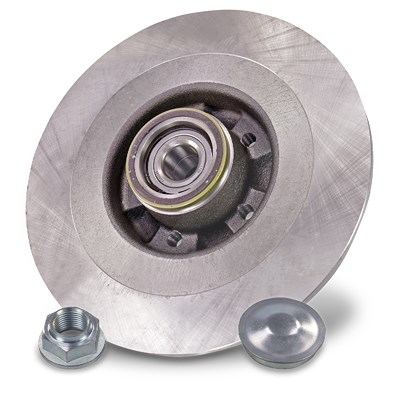 Bestprice 1x Bremsscheibe mit Radlager Hinterachse Voll [Hersteller-Nr. 31480494] für Renault