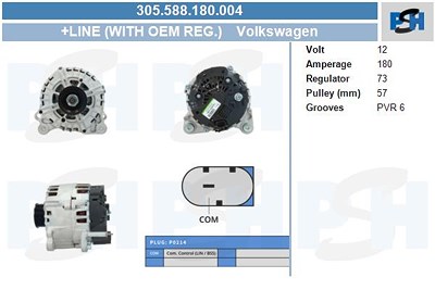 Bv Psh Generator [Hersteller-Nr. 305.588.180.004] für VW
