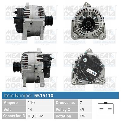 Meat & Doria Generator [Hersteller-Nr. 5515110] für Renault