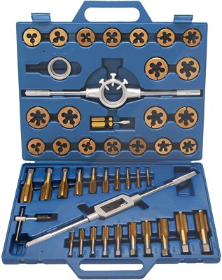 Bgs Gewindeschneid-Satz - Tin-beschichtet - M6 - M24 - 45-tlg. [Hersteller-Nr. 1899]