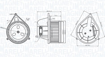 Magneti Marelli Innenraumgebläse [Hersteller-Nr. 069412206010] für Fiat