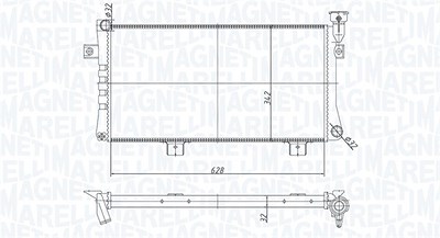 Magneti Marelli Kühler, Motorkühlung [Hersteller-Nr. 350213180600] für Peugeot, Lada