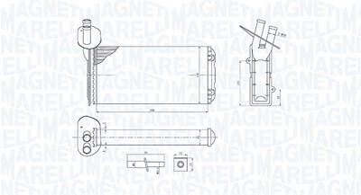 Magneti Marelli Wärmetauscher, Innenraumheizung [Hersteller-Nr. 350218410000] für VW
