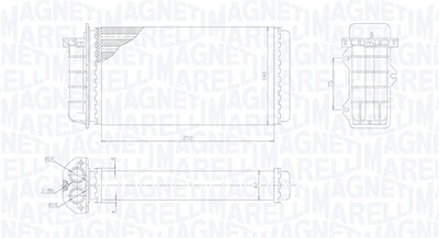 Magneti Marelli Wärmetauscher, Innenraumheizung [Hersteller-Nr. 350218441000] für Fiat, Alfa Romeo