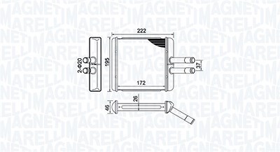 Magneti Marelli Wärmetauscher, Innenraumheizung [Hersteller-Nr. 350218429000] für Daewoo, Zaz