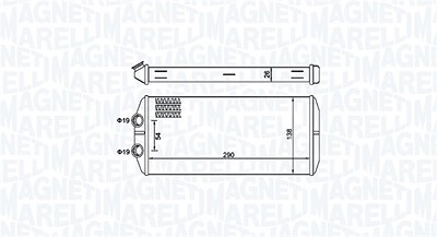 Magneti Marelli Wärmetauscher, Innenraumheizung [Hersteller-Nr. 350218497000] für Peugeot, Citroën