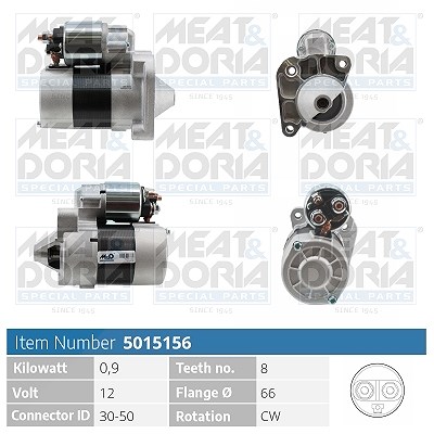 Meat & Doria Starter [Hersteller-Nr. 5015156] für Dacia, Volvo, Renault