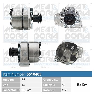 Meat & Doria Generator [Hersteller-Nr. 5510405] für VW, Audi, Seat