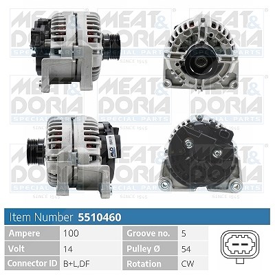 Meat & Doria Generator [Hersteller-Nr. 5510460] für Vauxhall, Opel
