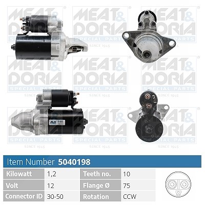 Meat & Doria Starter [Hersteller-Nr. 5040198] für Land Rover