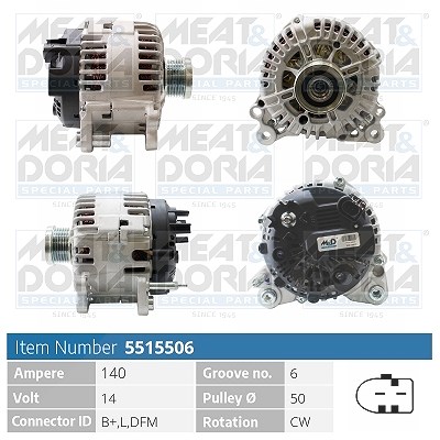 Meat & Doria Generator [Hersteller-Nr. 5515506] für Skoda, Audi, Seat, VW