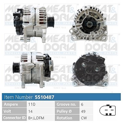 Meat & Doria Generator [Hersteller-Nr. 5510487] für Audi, Seat, Skoda, VW