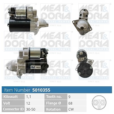 Meat & Doria Starter [Hersteller-Nr. 5010355] für Toyota, Chevrolet, Opel