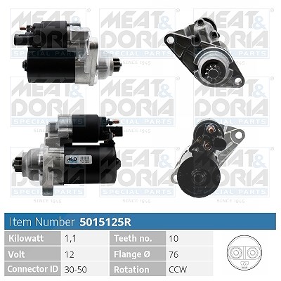 Meat & Doria Starter [Hersteller-Nr. 5015125R] für Skoda, VW, Seat, Audi