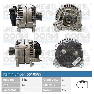 Meat & Doria Generator [Hersteller-Nr. 5510589] für Skoda, Seat, Audi, VW