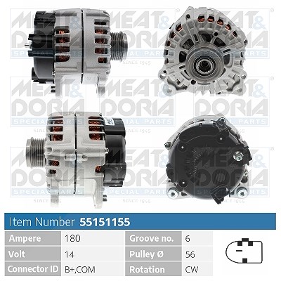 Meat & Doria Generator [Hersteller-Nr. 55151155] für Audi