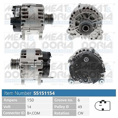 Meat & Doria Generator [Hersteller-Nr. 55151154] für Audi