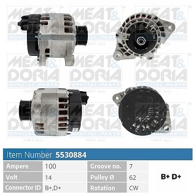 Meat & Doria Generator [Hersteller-Nr. 5530884] für Fiat, Alfa Romeo, Lancia