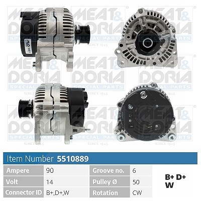 Meat & Doria Generator [Hersteller-Nr. 5510889] für Skoda, VW, Audi