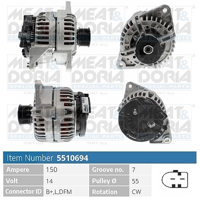 Meat & Doria Generator [Hersteller-Nr. 5510694] für Fiat
