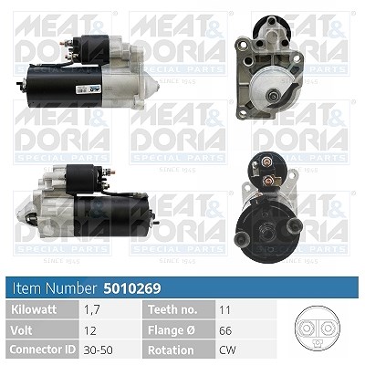 Meat & Doria Starter [Hersteller-Nr. 5010269] für Dacia, Renault