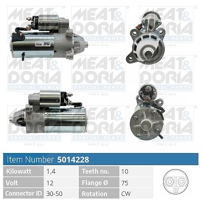 Meat & Doria Starter [Hersteller-Nr. 5014228] für Ford