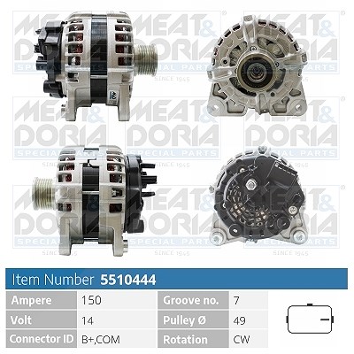 Meat & Doria Generator [Hersteller-Nr. 5510444] für Nissan, Opel, Renault