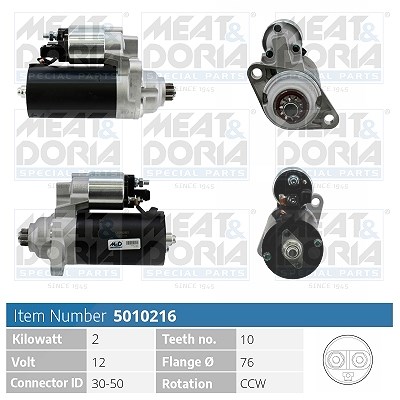 Meat & Doria Starter [Hersteller-Nr. 5010216] für VW, Skoda, Seat