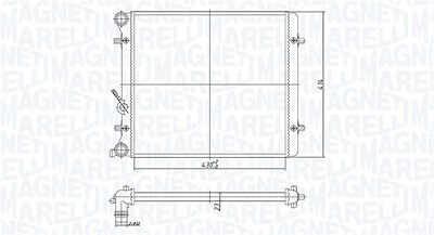 Magneti Marelli Kühler, Motorkühlung [Hersteller-Nr. 350213166700] für Seat, Skoda, VW