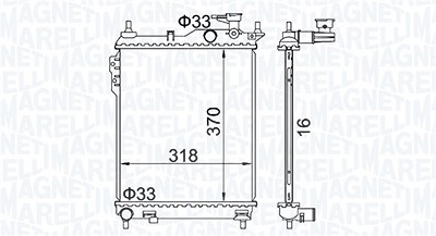 Magneti Marelli Kühler, Motorkühlung [Hersteller-Nr. 350213162400] für Hyundai