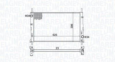 Magneti Marelli Kühler, Motorkühlung [Hersteller-Nr. 350213189300] für Ford