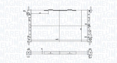 Magneti Marelli Kühler, Motorkühlung [Hersteller-Nr. 350213181200] für Ford