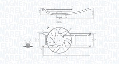 Magneti Marelli Lüfter, Motorkühlung [Hersteller-Nr. 069422715010] für Fiat