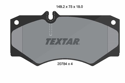 Textar Bremsbelagsatz, Scheibenbremse [Hersteller-Nr. 2078401] für VW, Puch, Mercedes-Benz
