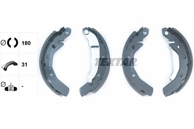 Textar Bremsbackensatz [Hersteller-Nr. 91054000] für Daewoo, Chevrolet, Proton