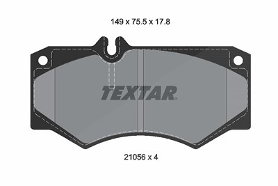 Textar Bremsbelagsatz, Scheibenbremse [Hersteller-Nr. 2105601] für Mercedes-Benz, Puch