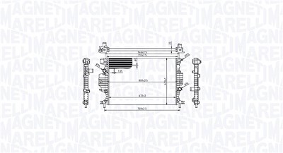 Magneti Marelli Kühler, Motorkühlung [Hersteller-Nr. 350213215800] für Ford