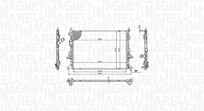 Magneti Marelli Kühler, Motorkühlung [Hersteller-Nr. 350213215700] für Ford