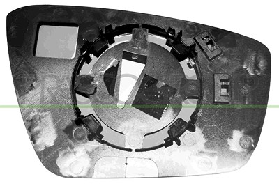 Prasco Spiegelglas, Außenspiegel [Hersteller-Nr. FD0107504] für Ford