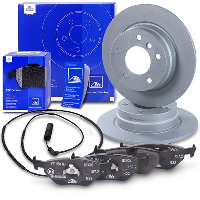 Ate Bremsscheiben +CERAMIC Bremsbeläge +Warnkontakt hinten [Hersteller-Nr. 40978598] für BMW