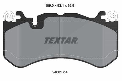 Textar Bremsbelagsatz, Scheibenbremse [Hersteller-Nr. 2468101] für Puch, Mercedes-Benz
