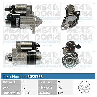 Meat & Doria Starter [Hersteller-Nr. 5035765] für Chrysler, Dodge